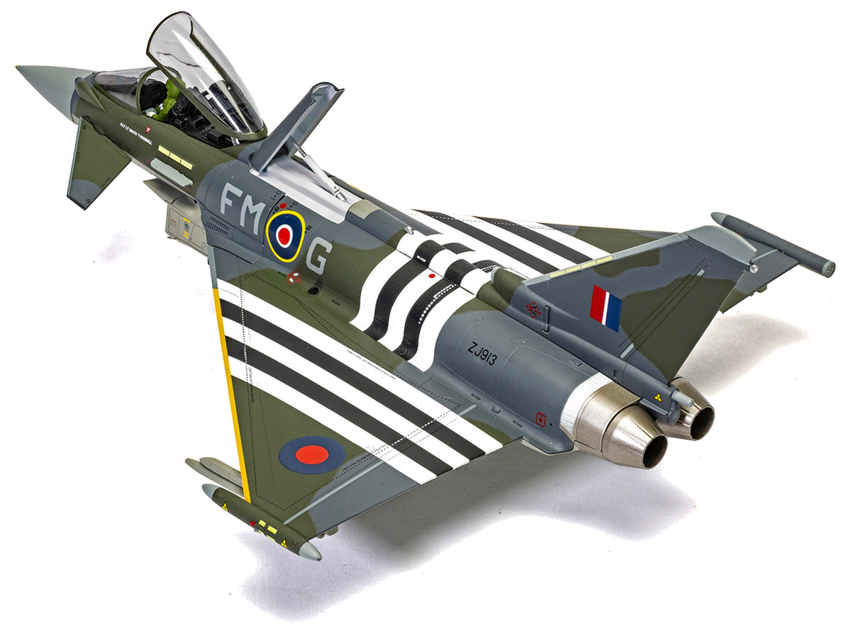 Eurofighter Typhoon FGR4 Fighter Aircraft "ZJ913 FM-G Moggy D-Day 80th Anniversary Display Scheme" (2024) Royal Air Force "The Aviation Archive" Series 1/48 Diecast Model by Corgi - image 2