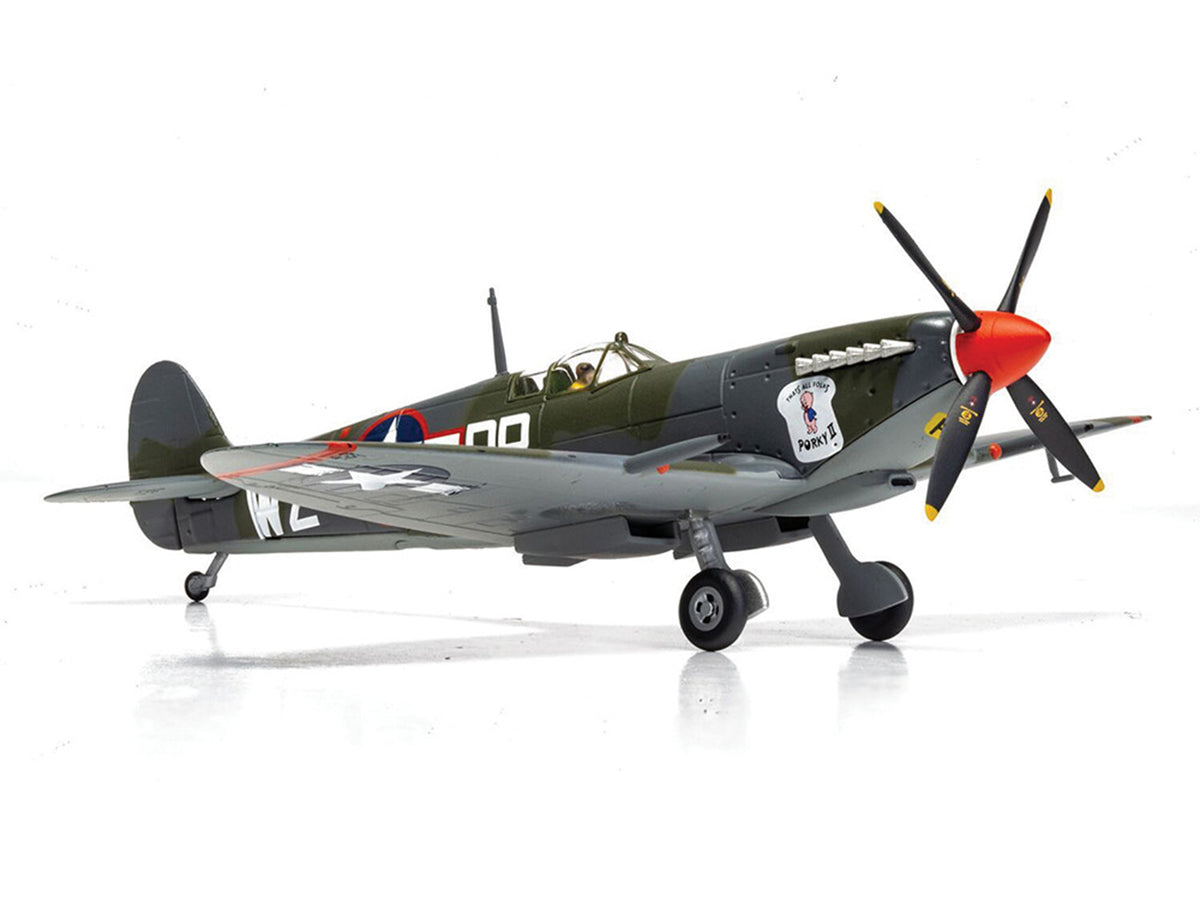Supermarine Spitfire MkIXC Fighter Aircraft "Porky II Lt Robert Connor 309th Fighter Squadron 31st Fighter Group" (1943) United States Army Air Forces "The Aviation Archive" Series 1/72 Diecast Model by Corgi - image 2
