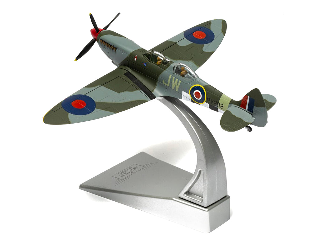 Supermarine Spitfire T.9 Aircraft "PV202 Aerial Collective at Duxford Airfield" British Royal Air Force "The Aviation Archive" Series 1/72 Diecast Model by Corgi - image 5
