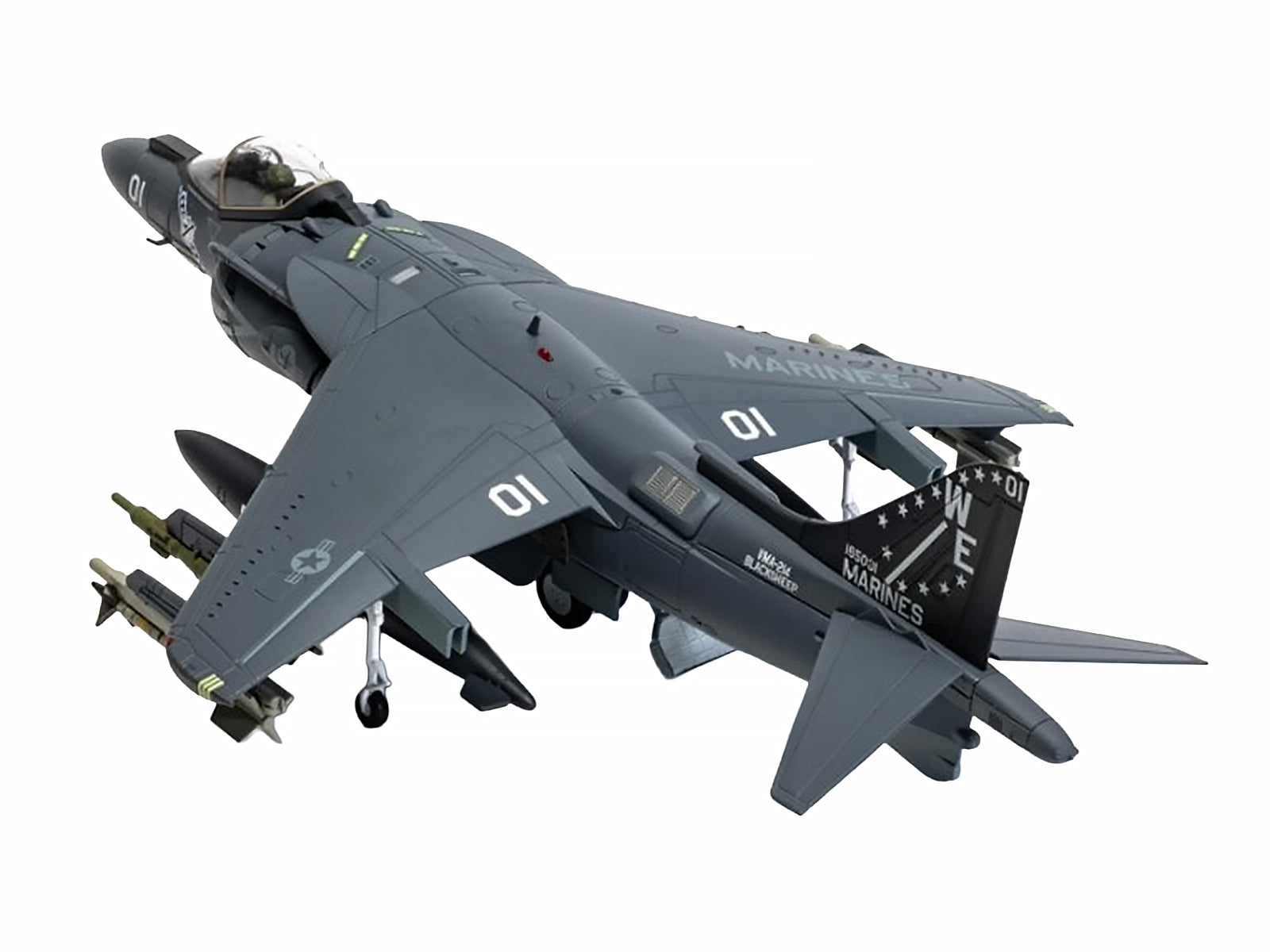 McDonnell Douglas AV-8B Harrier II Plus Aircraft "165001/01 VMA-214 Black Sheep MCAS Yuma" (2019) United States Marine Corps "The Aviation Archive" Series 1/48 Diecast Model by Corgi - image 2