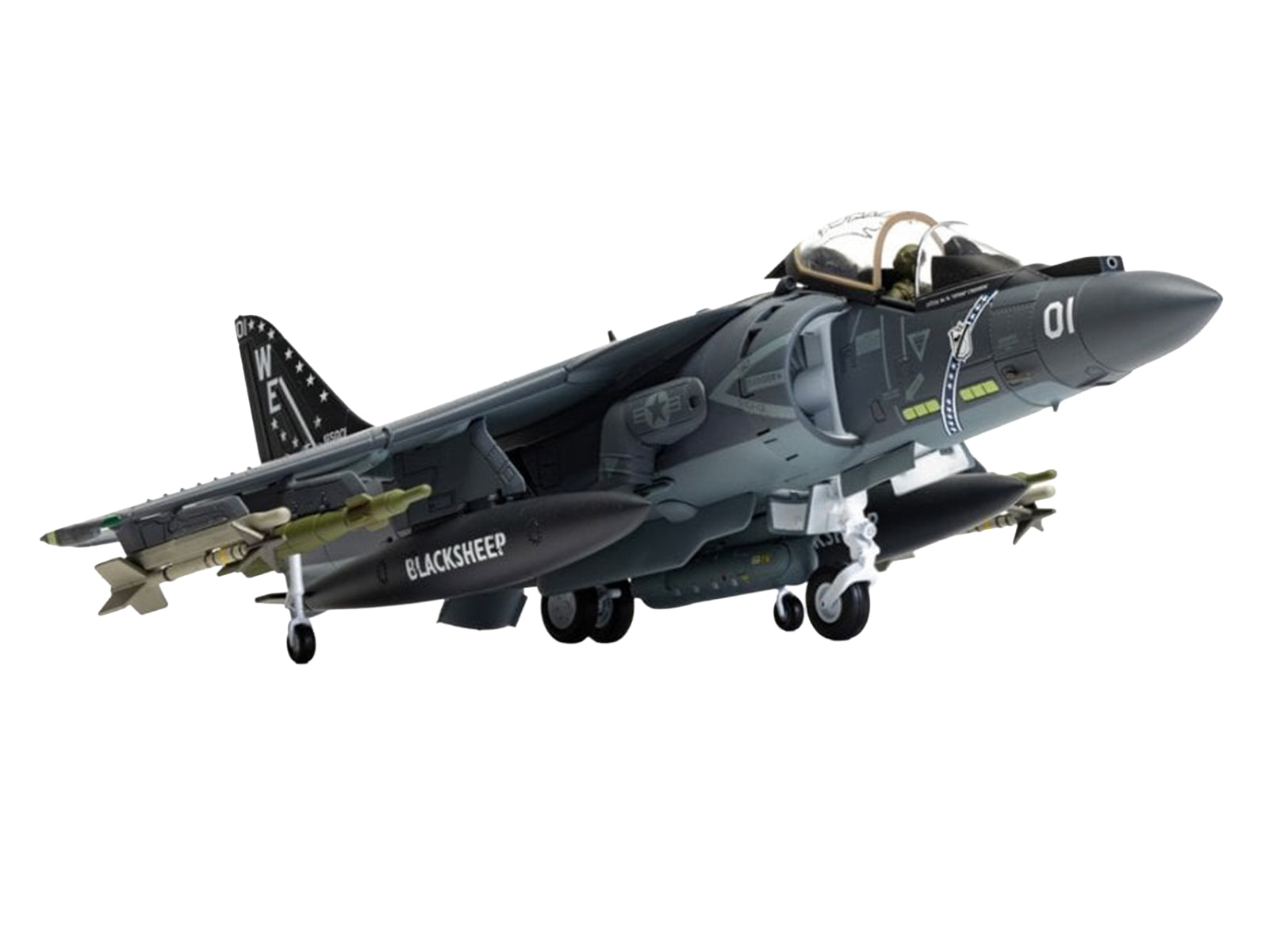 McDonnell Douglas AV-8B Harrier II Plus Aircraft "165001/01 VMA-214 Black Sheep MCAS Yuma" (2019) United States Marine Corps "The Aviation Archive" Series 1/48 Diecast Model by Corgi - image 3