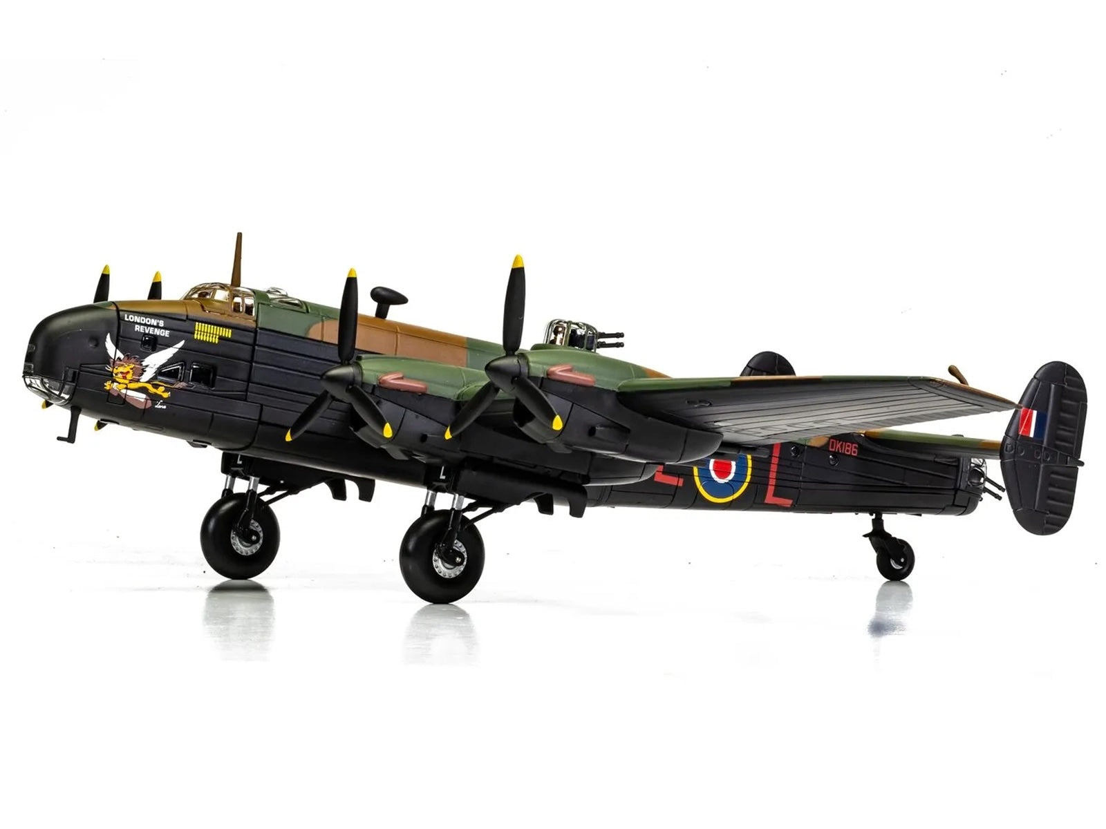 Handley Page Halifax MkV Bomber Aircraft "DK186 London’s Revenge - L for Lana No. 427 Squadron RAF Leeming" (1943) Royal Canadian Air Force "The Aviation Archive" Series 1/72 Diecast Model by Corgi - image 2