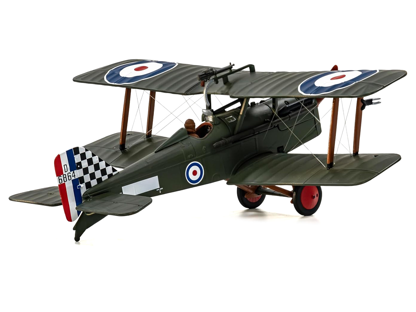 Royal Aircraft Factory SE5a Biplane Aircraft "D6864 Major Keith Logan Caldwell No. 74 Squadron Clairmarais South Aerodrome" (1918) Royal Air Force "The Aviation Archive" Series 1/48 Diecast Model by Corgi - image 3