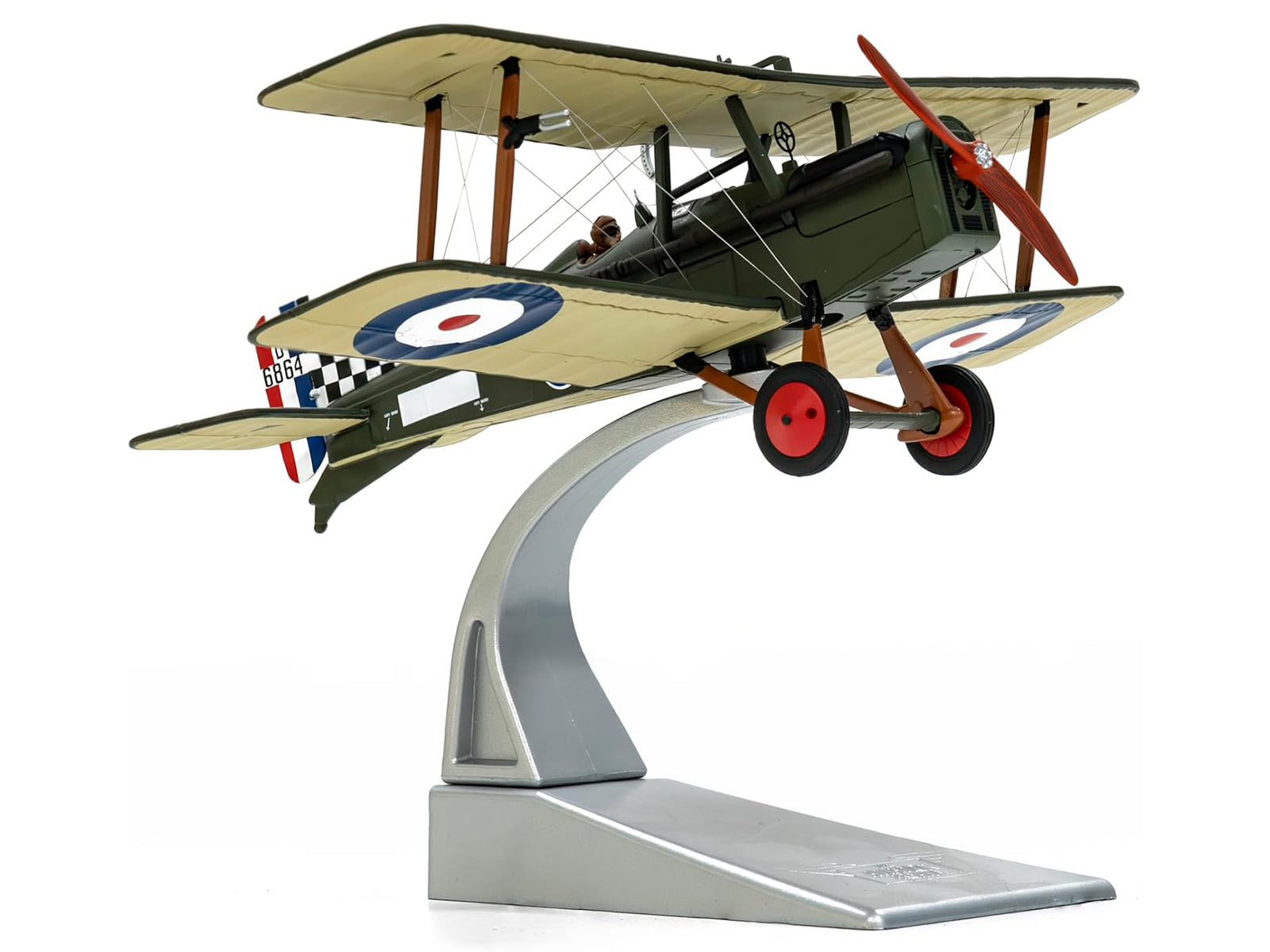 Royal Aircraft Factory SE5a Biplane Aircraft "D6864 Major Keith Logan Caldwell No. 74 Squadron Clairmarais South Aerodrome" (1918) Royal Air Force "The Aviation Archive" Series 1/48 Diecast Model by Corgi - image 5