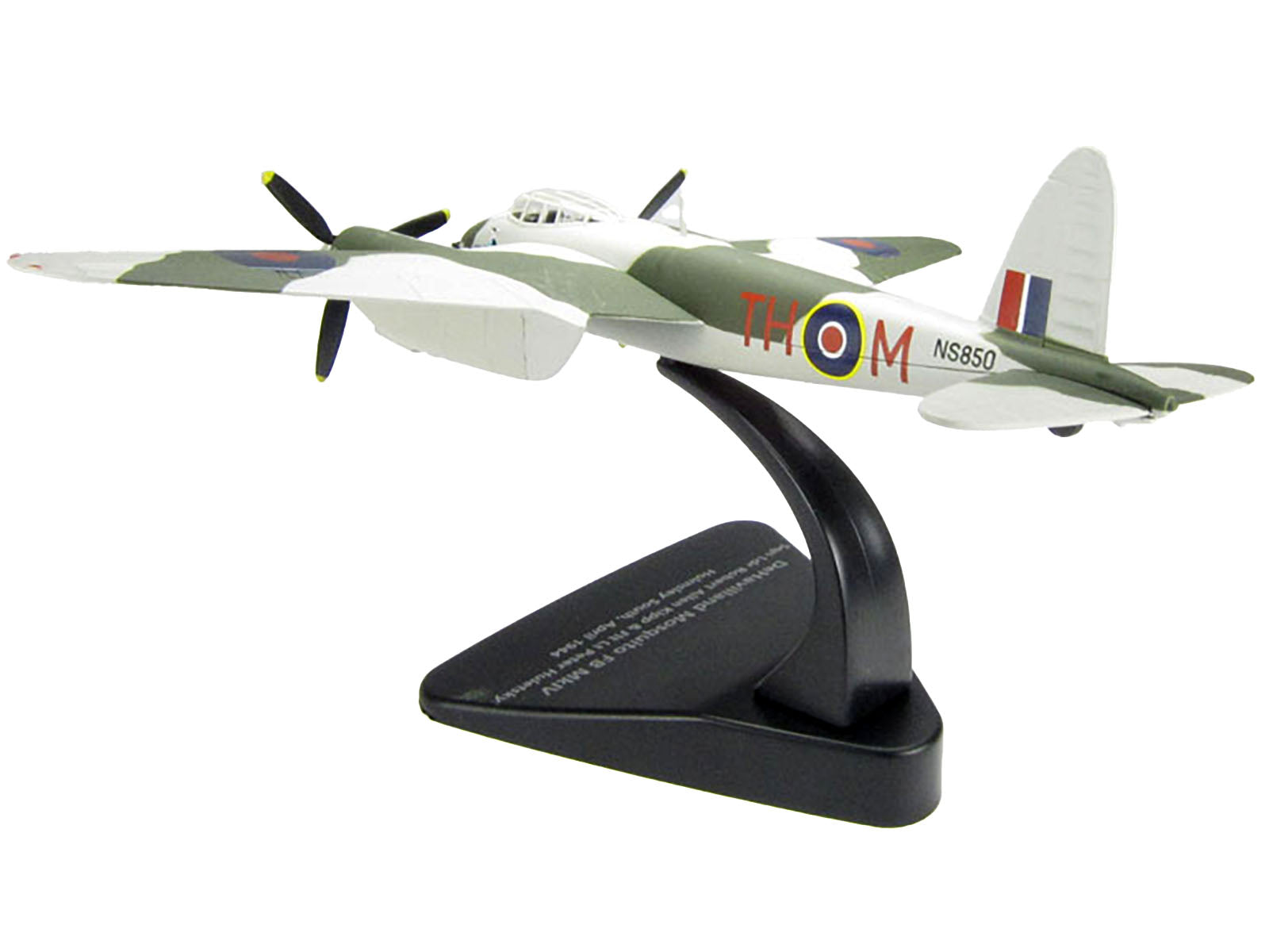 DeHavilland Mosquito FB MKVI Combat Aircraft "Sqd. Ldr. Robert Allen Kip and Flt. Lt. Peter Huletsky Holmsley South" (1944) Royal Air Force "Oxford Aviation" Series 1/72 Diecast Model Airplane by Oxford Diecast - image 4