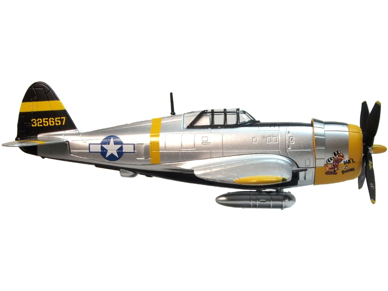 Republic P-47D Thunderbolt Fighter Plane USAAF "Captain Daniel Boone 333rd Fighter Squadron 318th Fighter Group" "Oxford Aviation" Series 1/72 Diecast Model Airplane by Oxford Diecast - image 2