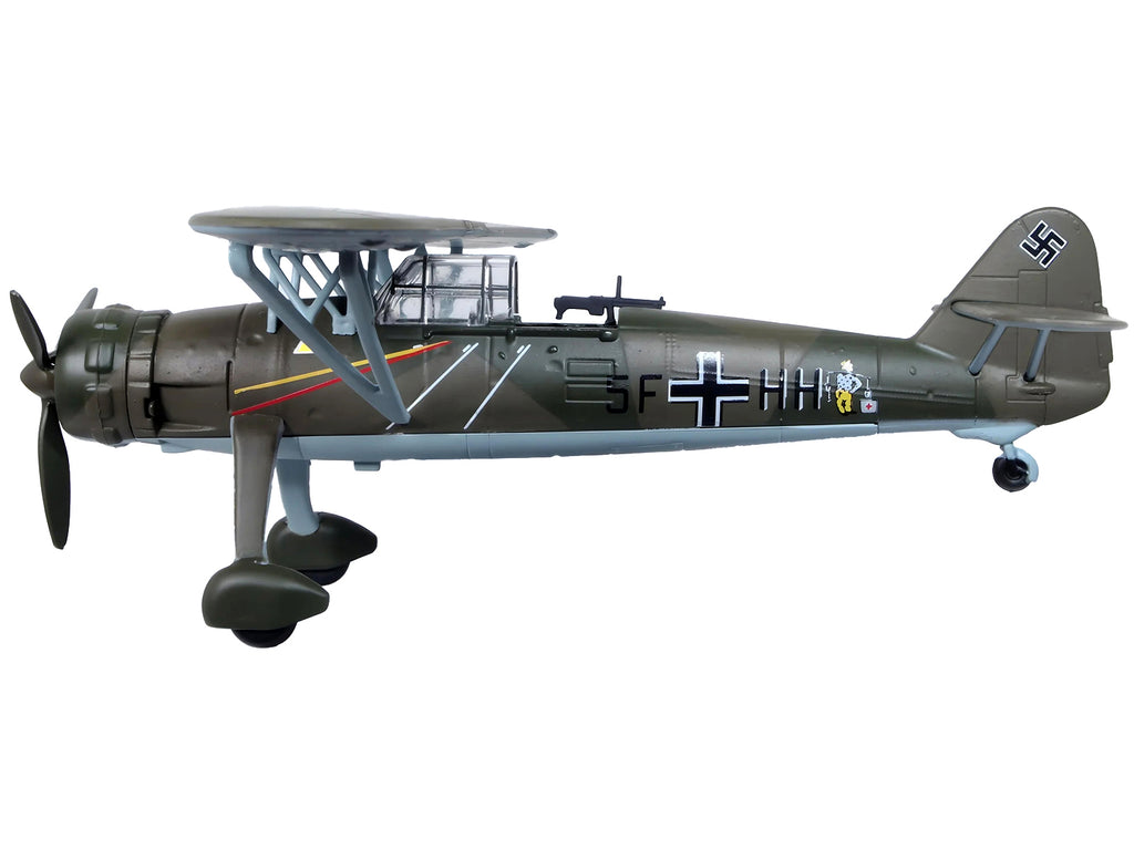 Henschel Hs 126 A-1 Reconnaissance Aircraft "Hannes Gaub Gerd Scroder 1.(H)/14 Invasion of Poland" (1939) German Luftwaffe "Oxford Aviation" Series 1/72 Diecast Model Airplane by Oxford Diecast - image 3