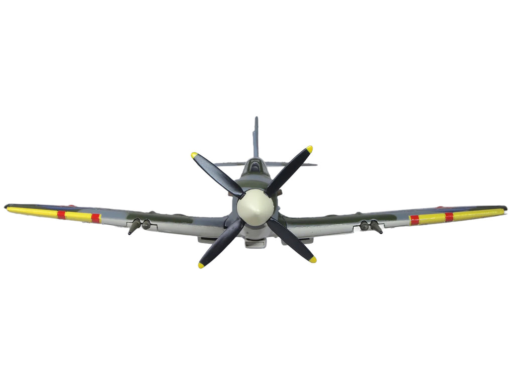 Supermarine Spitfire LF MK IXe Fighter Aircraft "TE565 10th (Czech) Fighter Squadron RAF Manston" Royal Air Force 1/72 Diecast Model Airplane by Oxford Diecast - image 3