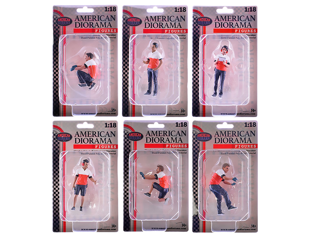 "Race Crew" 6 piece Figure Set for 1/18 scale models by American Diorama - image 3