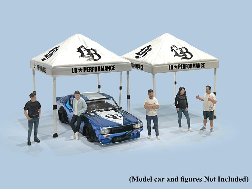 "Liberty Walk" Canopy 2 Piece Set White Limited Edition for 1/64 Scale Models by American Diorama - image 3