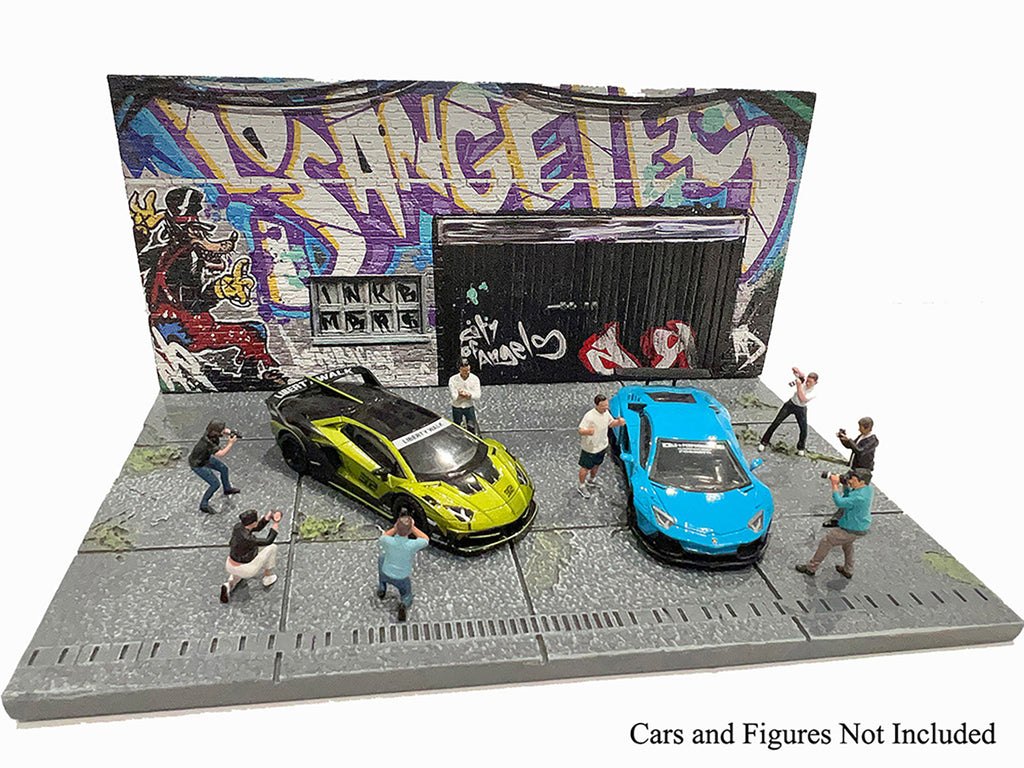 "American Diorama X INK BMBRS - LA Graffiti" Street Art Diorama for 1/64 Scale Models by American Diorama - image 3