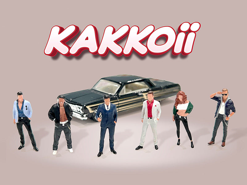 "Kakkoii" 6 piece Diecast Figures Set 1/64 Scale Models by American Diorama - image 3