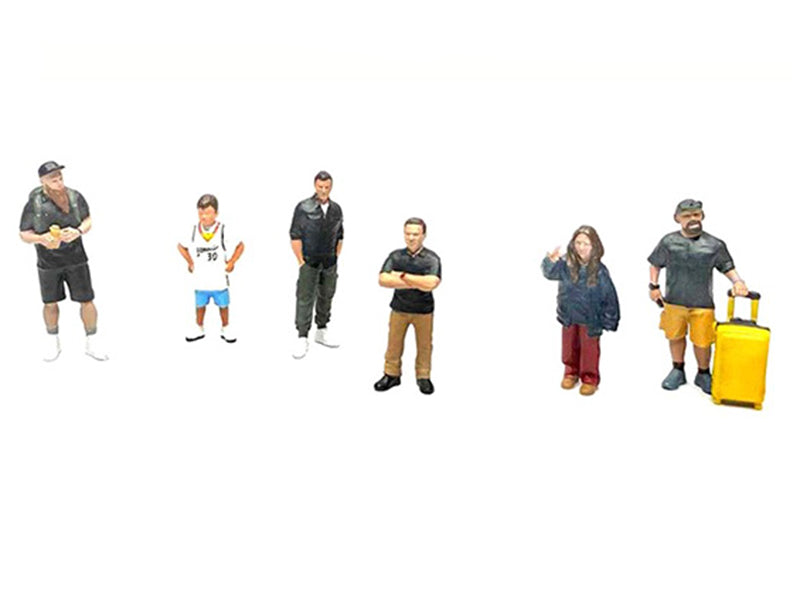 "Influencers" 6 piece Diecast Figure Set Limited Edition for 1/64 Scale Models by American Diorama - image 2