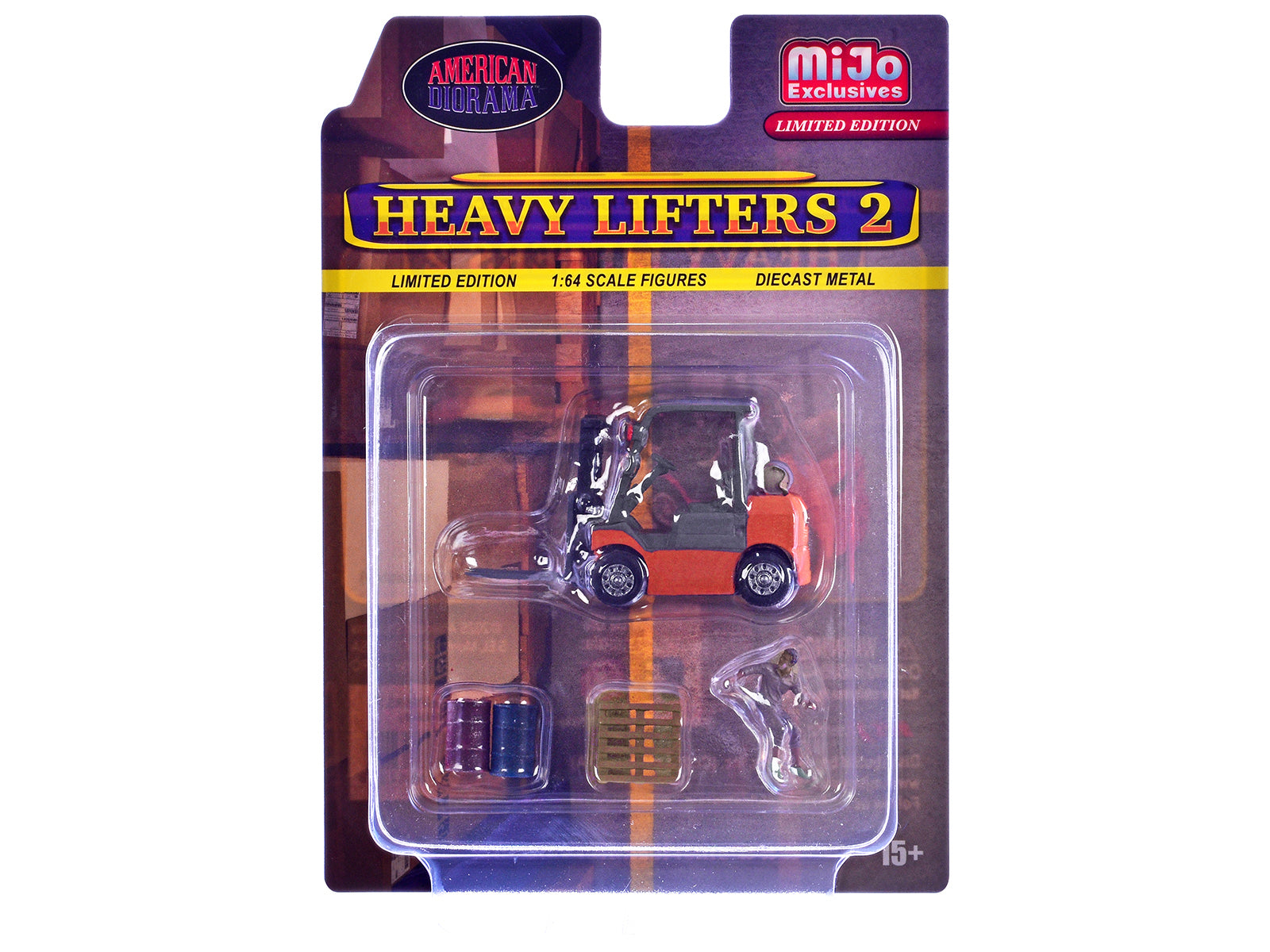 "Heavy Lifters 2" 4 piece Diecast Set Limited Edition for 1/64 Scale Models by American Diorama - image 3