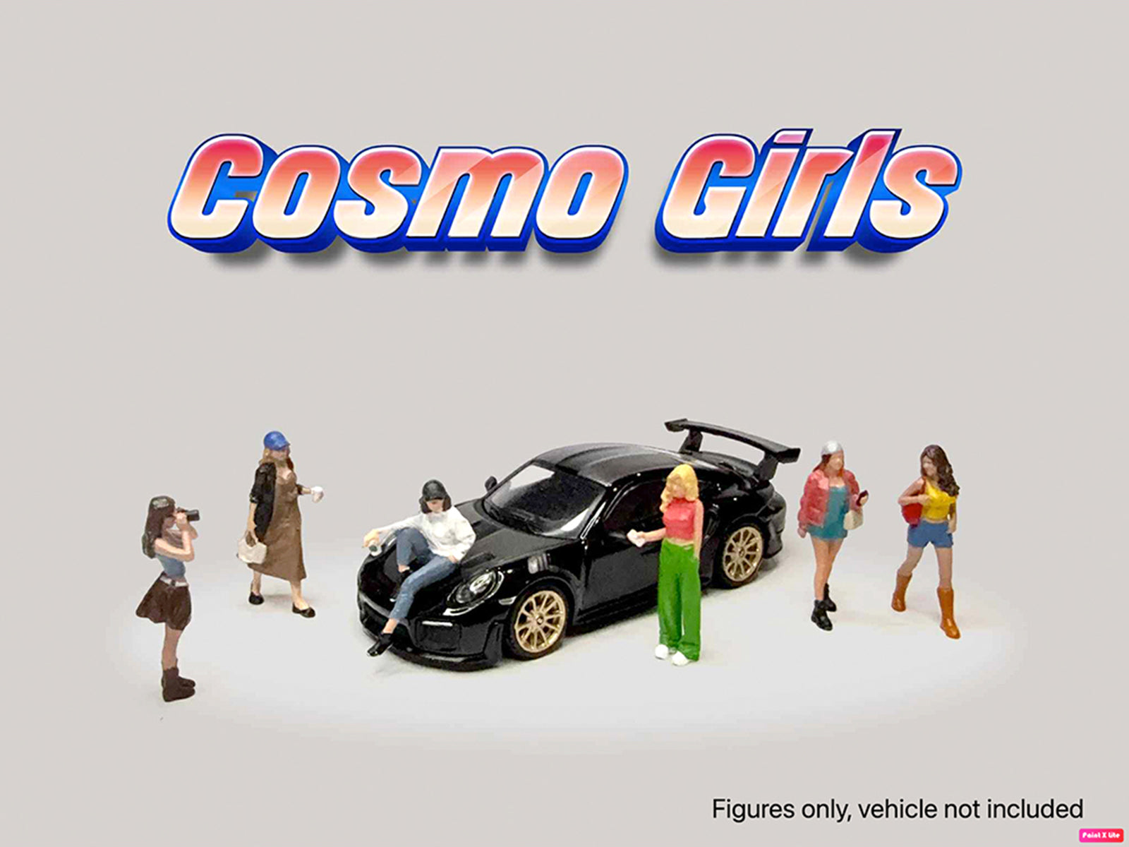 "Cosmo Girls" 6 piece Diecast Figure Set (6 Figures) Limited Edition for 1/64 Scale Models by American Diorama - image 3