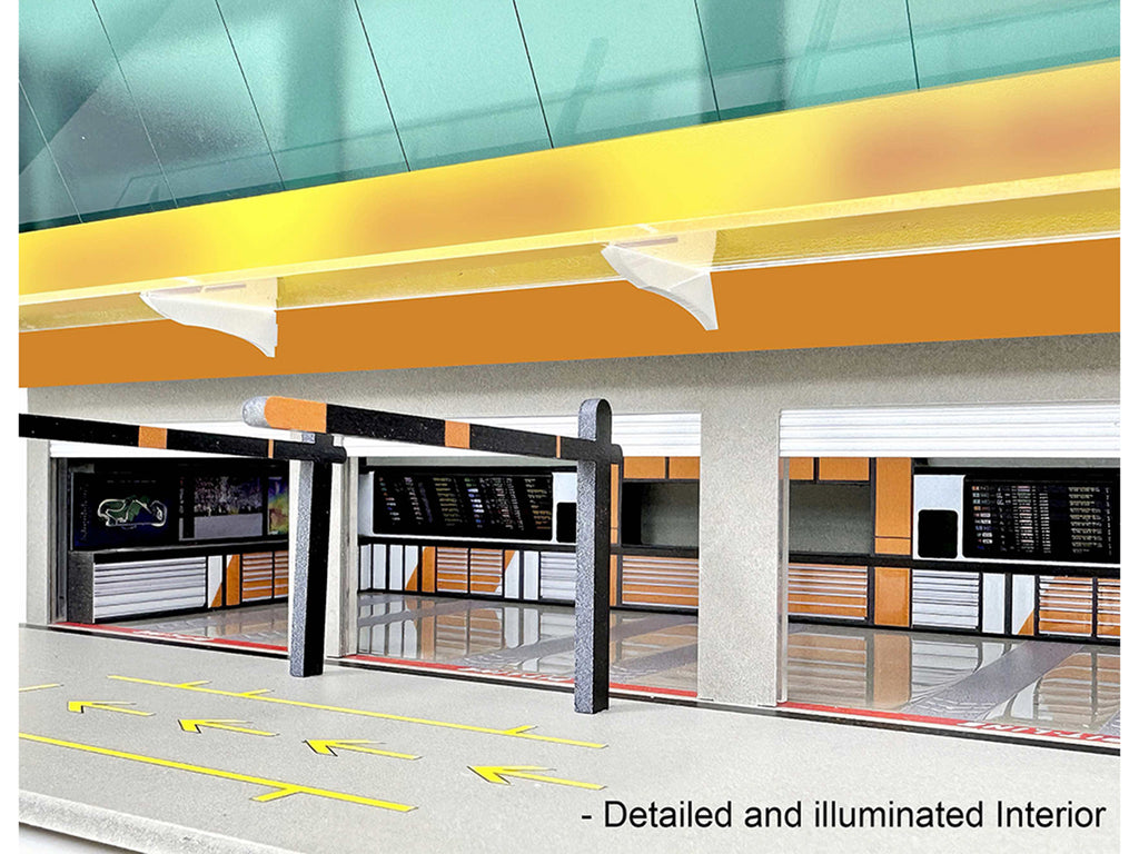 Grand Prix Paddock Diorama "Team Orange" with LED Lights for 1/64 Scale Models by American Diorama - image 3