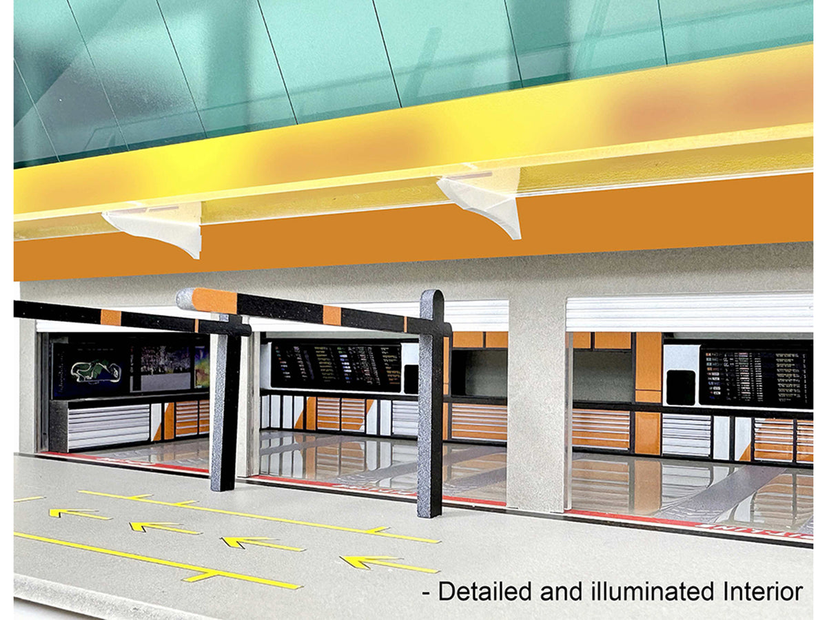 Grand Prix Paddock Diorama "Team Orange" with LED Lights for 1/64 Scale Models by American Diorama - image 3