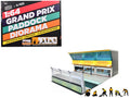 Grand Prix Paddock Diorama "Team Orange" with LED Lights for 1/64 Scale Models by American Diorama