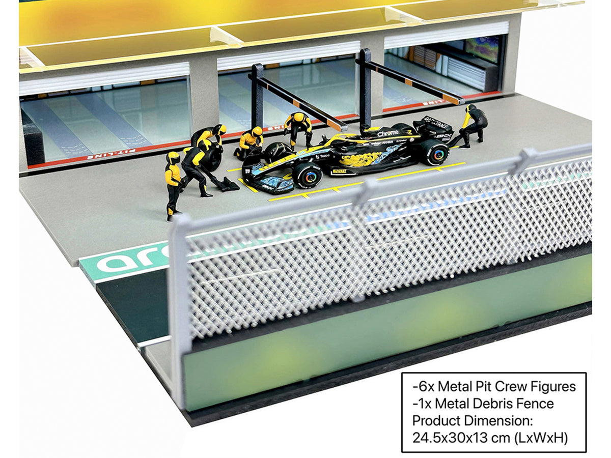 Grand Prix Paddock Diorama "Team Orange" with LED Lights for 1/64 Scale Models by American Diorama - image 5