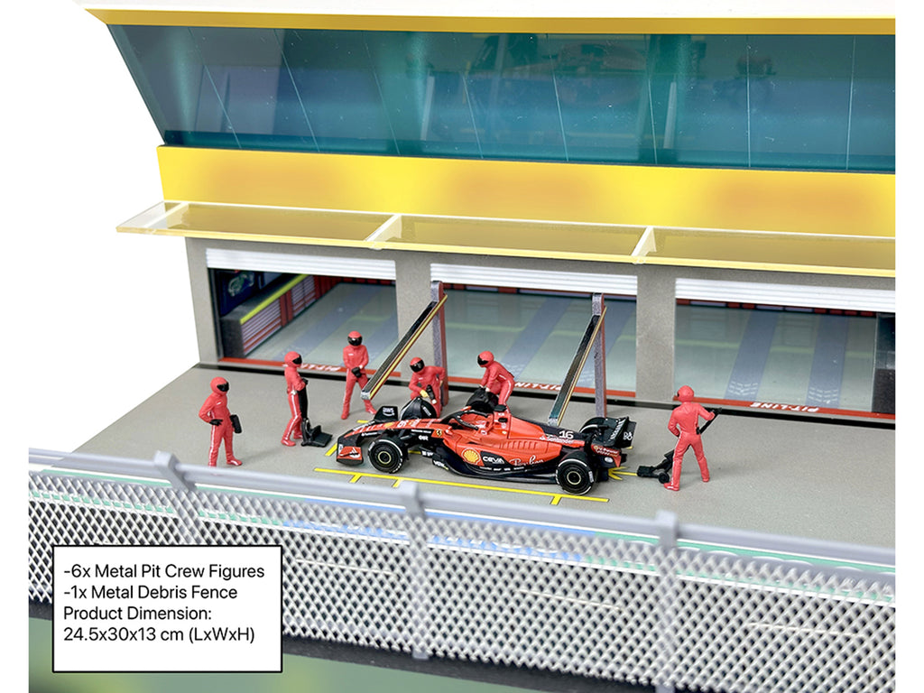 Grand Prix Paddock Diorama "Team Red" with LED Lights for 1/64 Scale Models by American Diorama - image 4