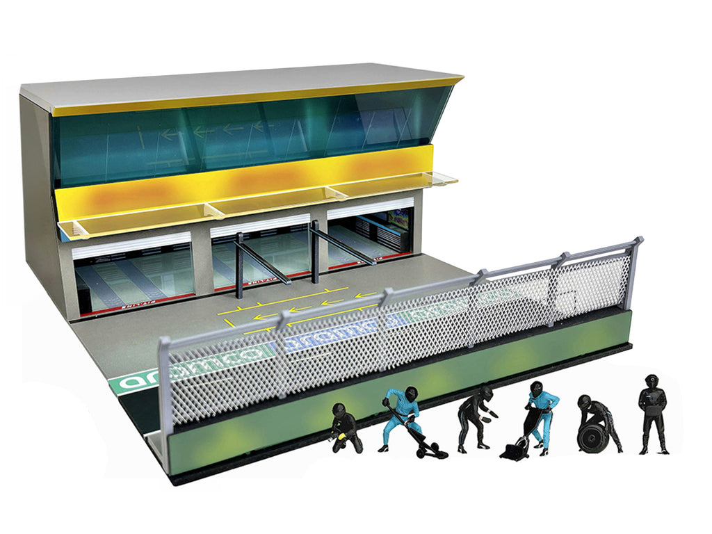 Grand Prix Paddock Diorama "Team Black" with LED Lights for 1/64 Scale Models by American Diorama - image 2