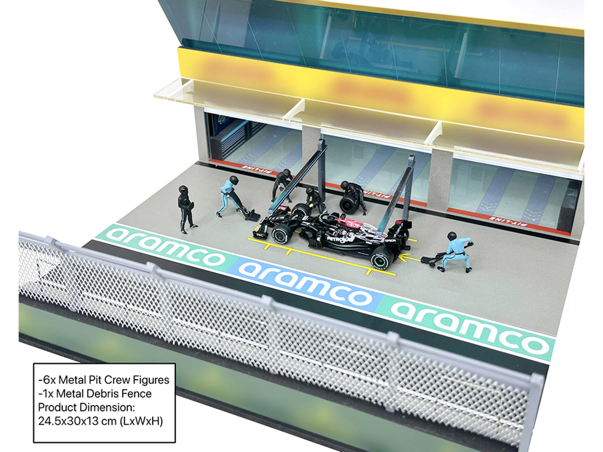 Grand Prix Paddock Diorama "Team Black" with LED Lights for 1/64 Scale Models by American Diorama - image 5