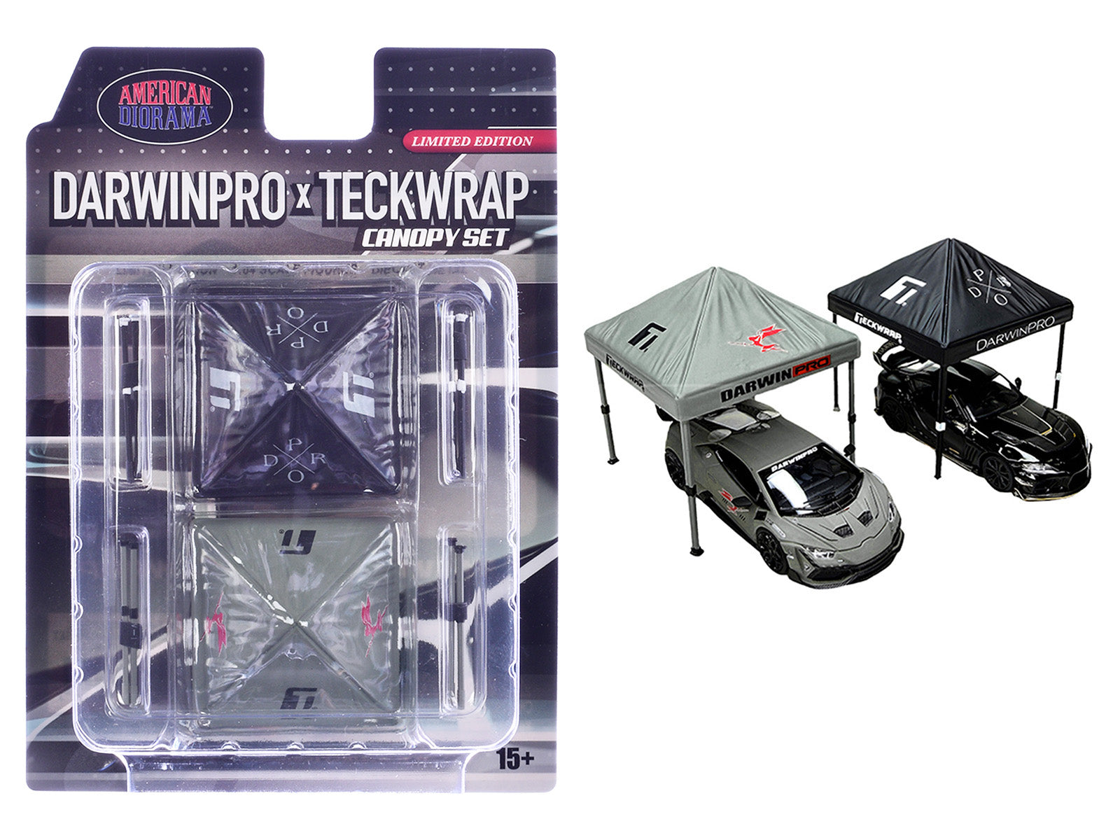 "DarwinPro x Teckwrap" Canopy 2 Piece Set Limited Edition for 1/64 Scale Models by American Diorama