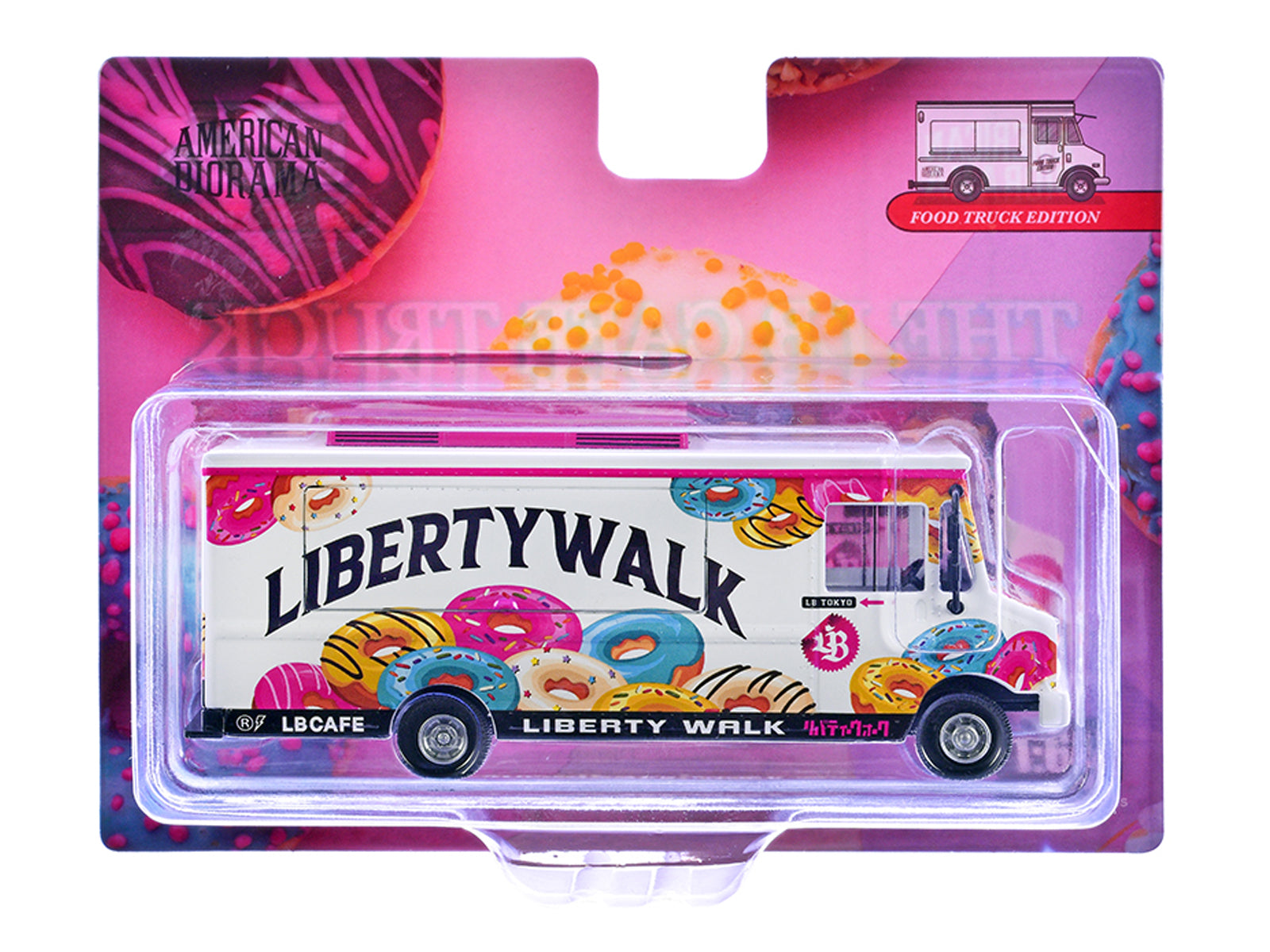 Food Truck "The LB Cafe Truck - Liberty Walk" White with Graphics 1/64 Diecast Model by American Diorama - image 3