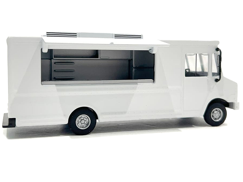 Food Truck Plain White with Graphics 1/64 Diecast Model by American Diorama - image 3