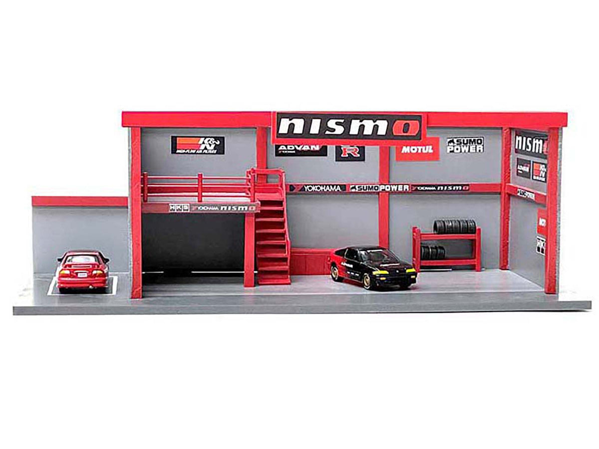 "Garage Diorama Advan" Diorama with Decals for 1/64 Scale Models by American Diorama - image 3