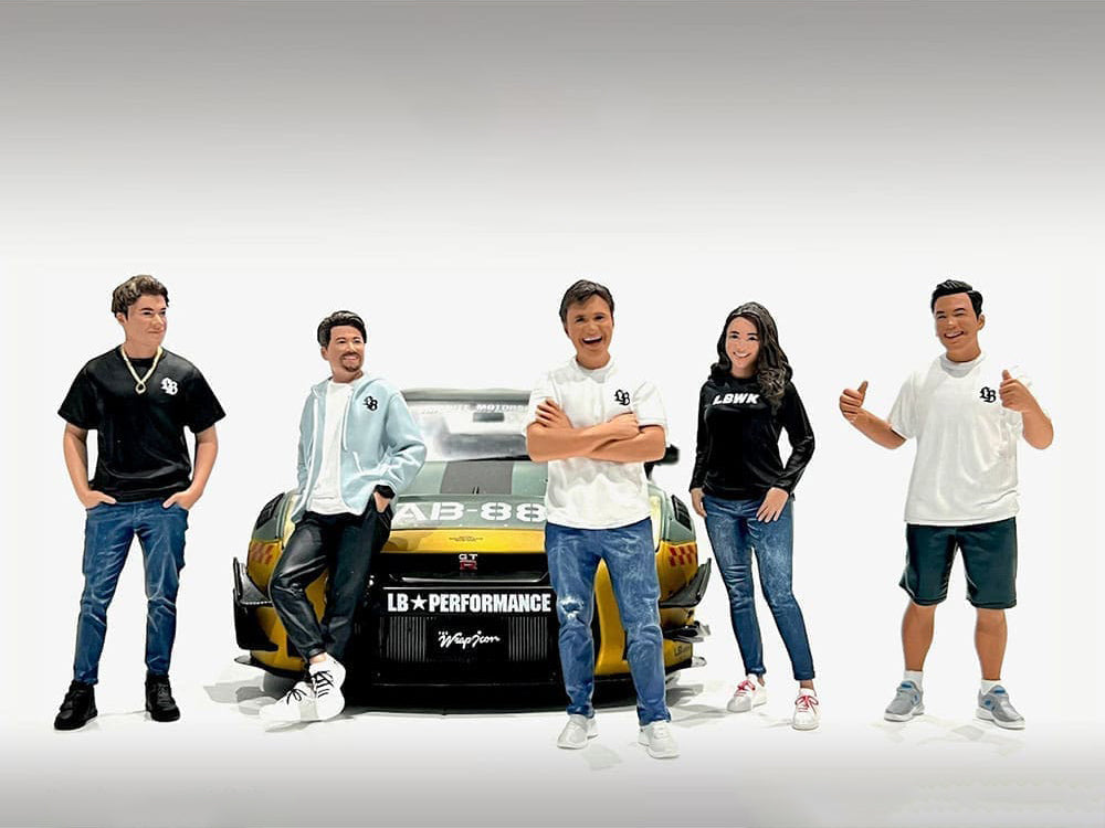 "Team Liberty Walk" 5 piece Figure Set for 1/18 Scale Models by American Diorama - image 2