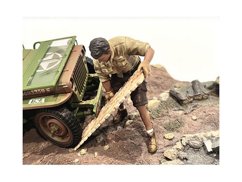 "4X4 Mechanic" Figure 8 with Board Accessory for 1/18 Scale Models by American Diorama - image 2