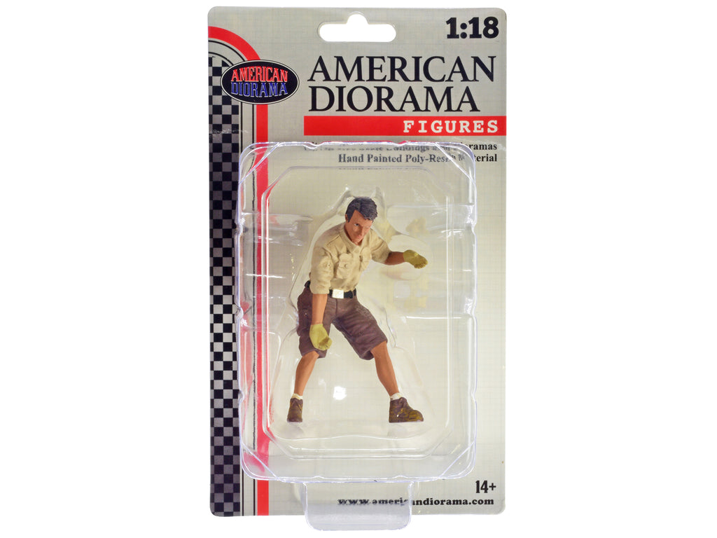 "4X4 Mechanic" Figure 8 with Board Accessory for 1/18 Scale Models by American Diorama - image 4
