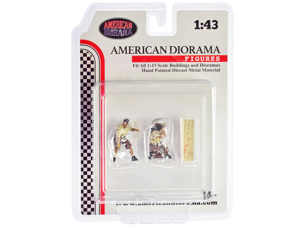 "4X4 Mechanics" 2 Piece Diecast Figure Set 4 for 1/43 Scale Models by American Diorama - image 4