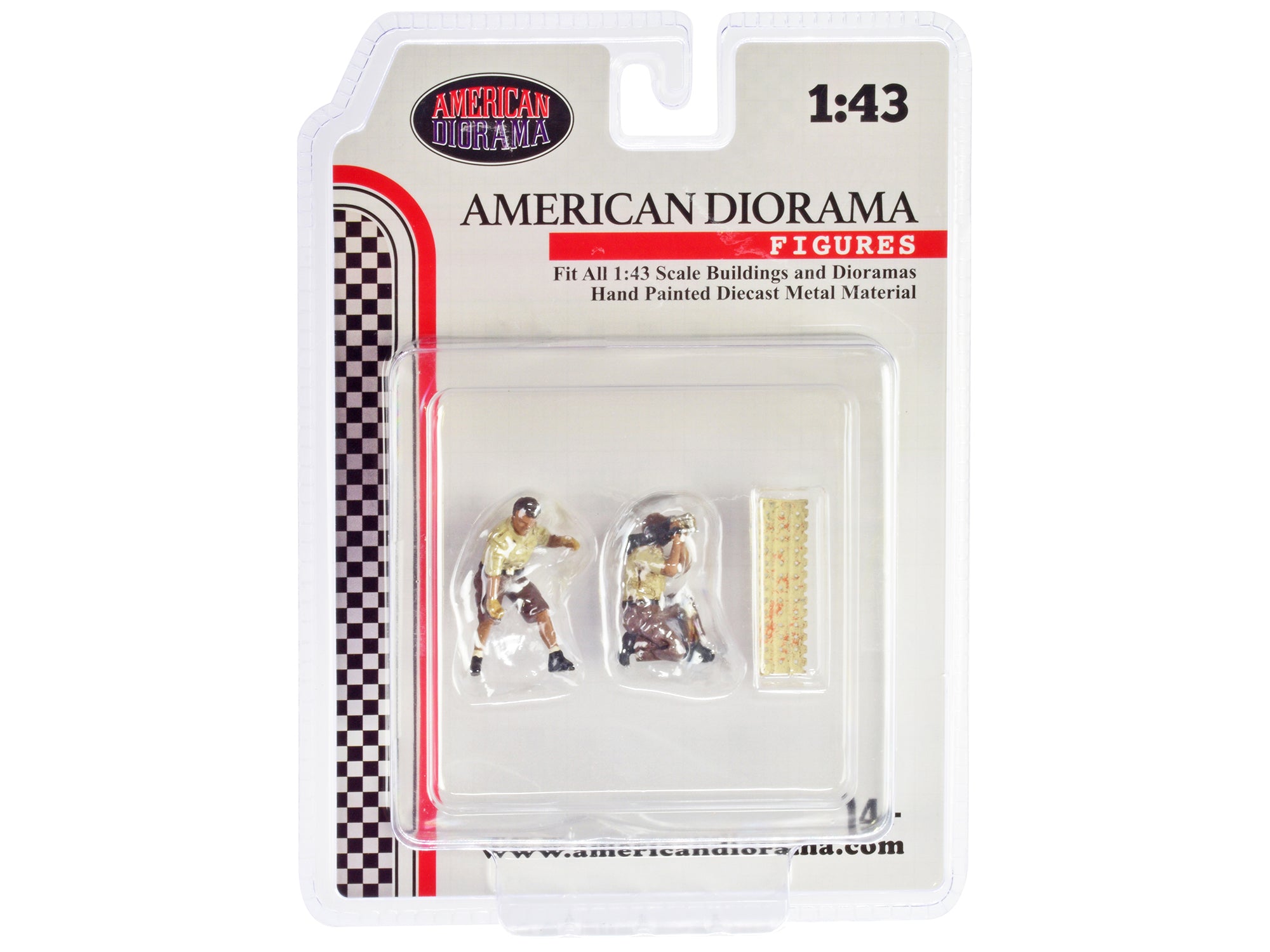 "4X4 Mechanics" 2 Piece Diecast Figure Set 4 for 1/43 Scale Models by American Diorama - image 4