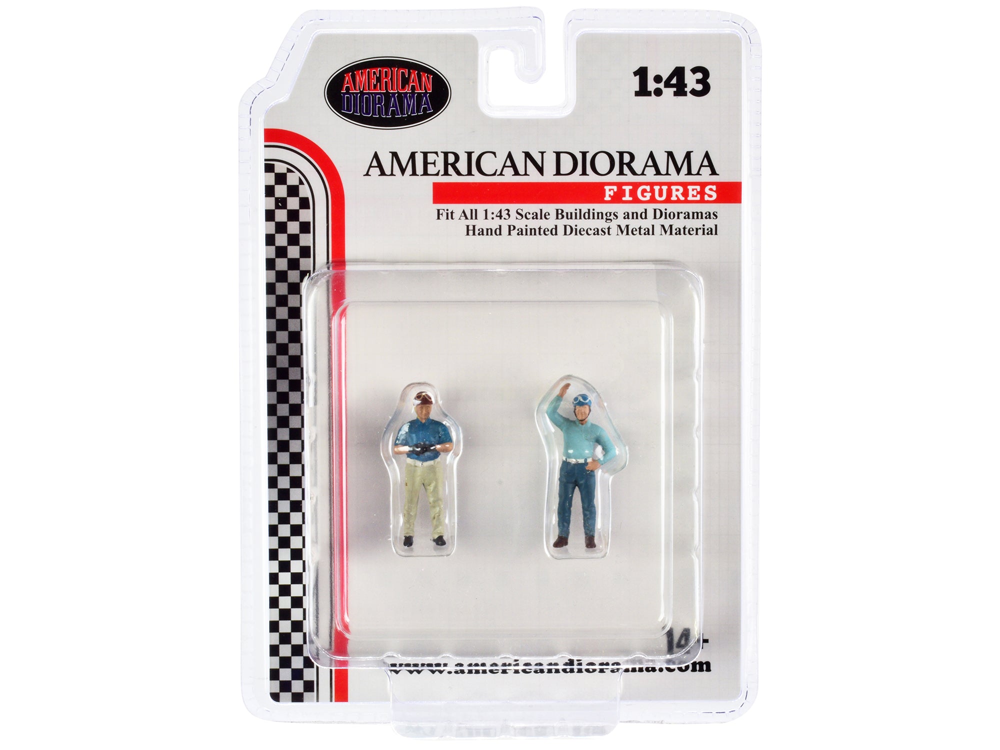 "Racing Legends" 50's Set of 2 Diecast Figures for 1/43 Scale Models by American Diorama - image 4