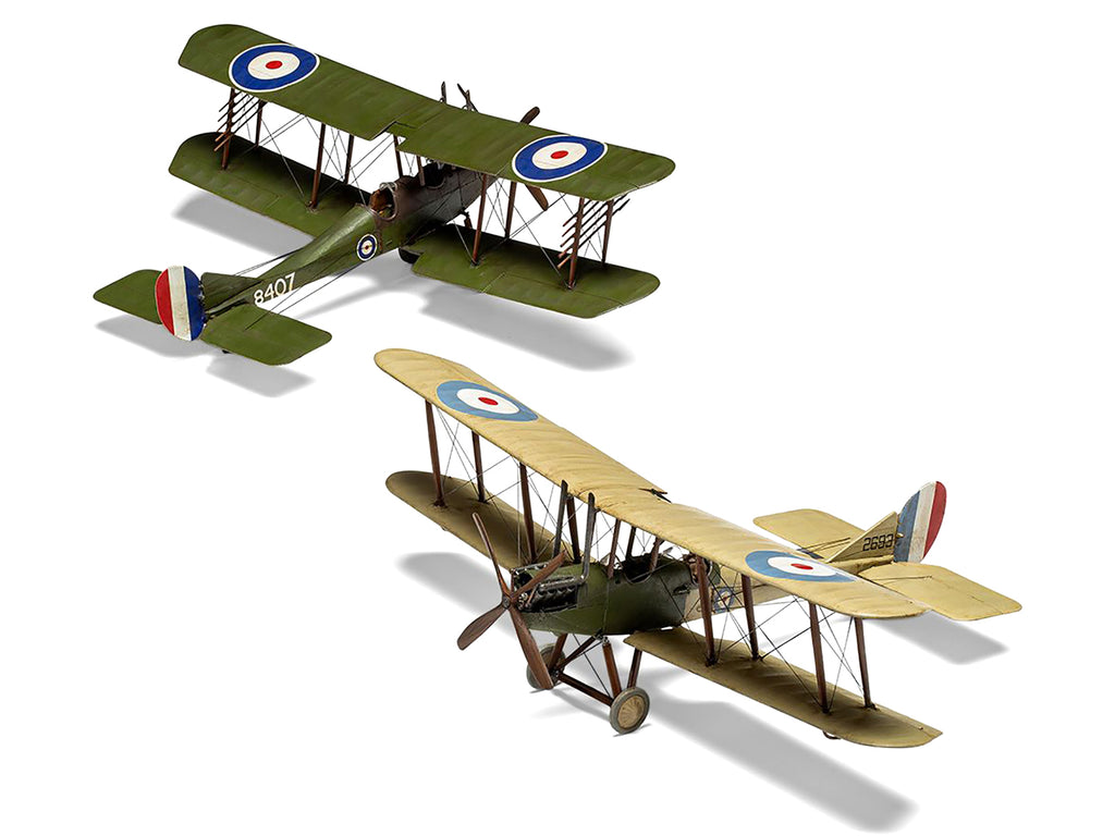 Level 2 Model Kit Royal Aircraft Factory BE2c Aircraft with 2 Scheme Options 1/72 Scale Plastic Model Kit by Airfix - image 4