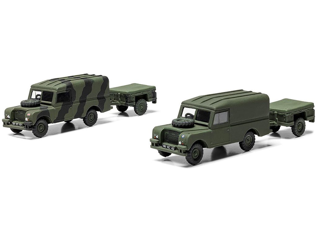 Level 2 Model Kit Land Rover LWB (Hard Top) Truck and Trailer with 2 Scheme Options 1/76 Scale Plastic Model Kit by Airfix - image 4