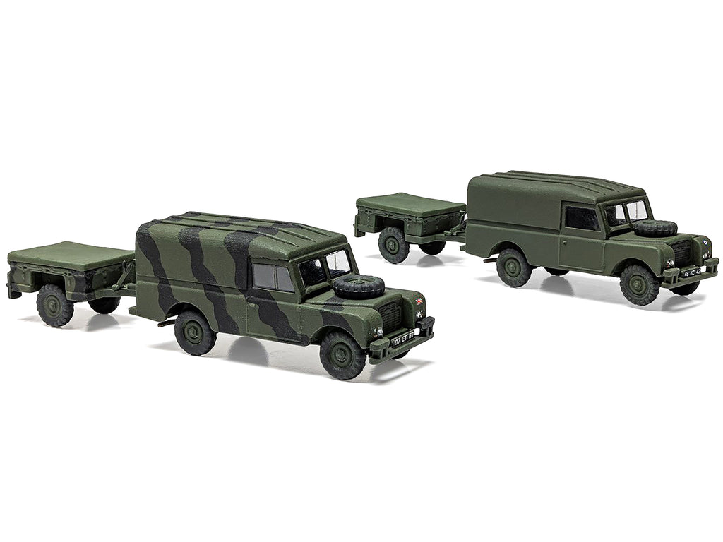 Level 2 Model Kit Land Rover LWB (Hard Top) Truck and Trailer with 2 Scheme Options 1/76 Scale Plastic Model Kit by Airfix - image 5