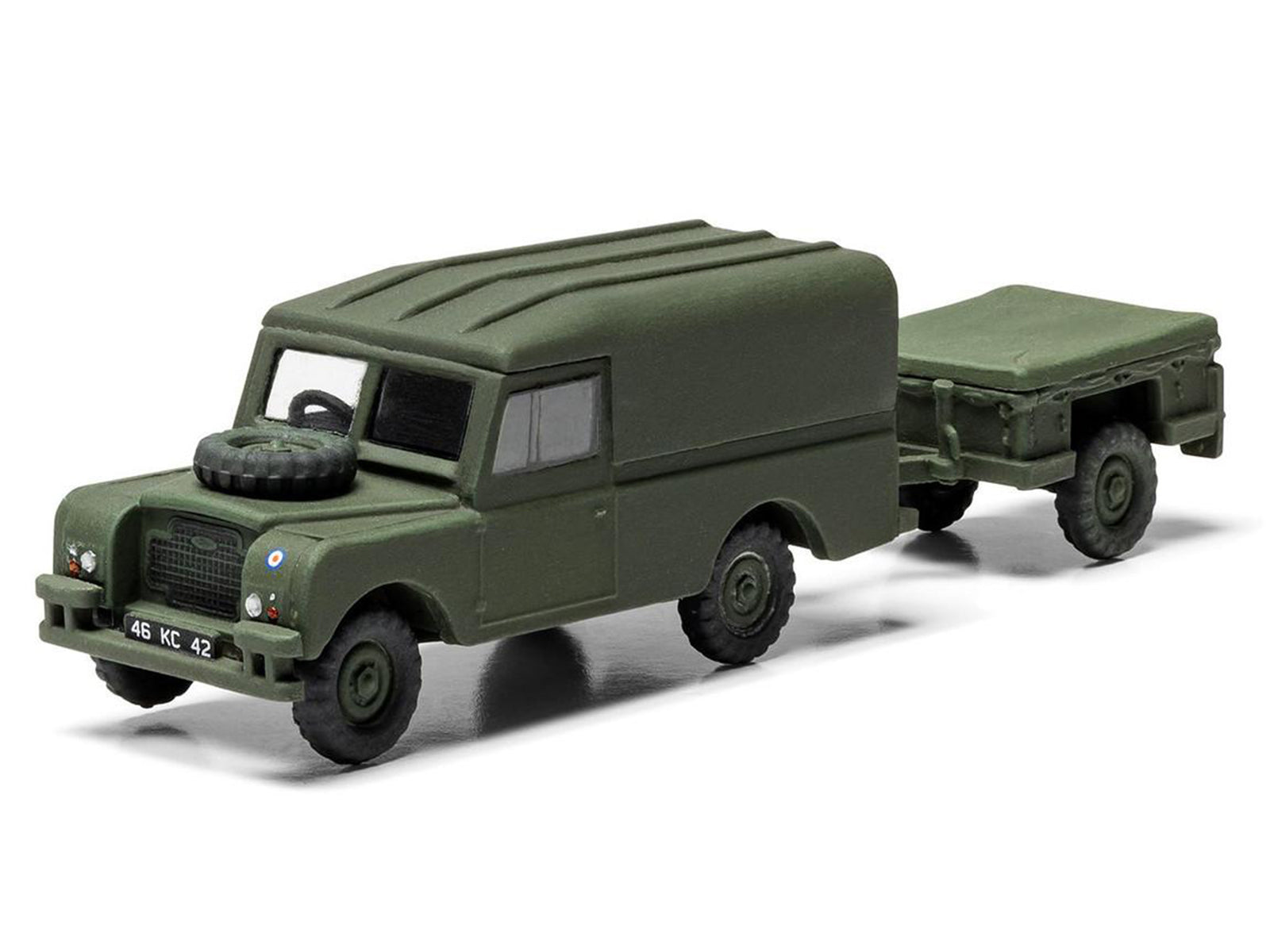 Level 2 Model Kit Land Rover LWB (Hard Top) Truck and Trailer with 2 Scheme Options 1/76 Scale Plastic Model Kit by Airfix - image 3