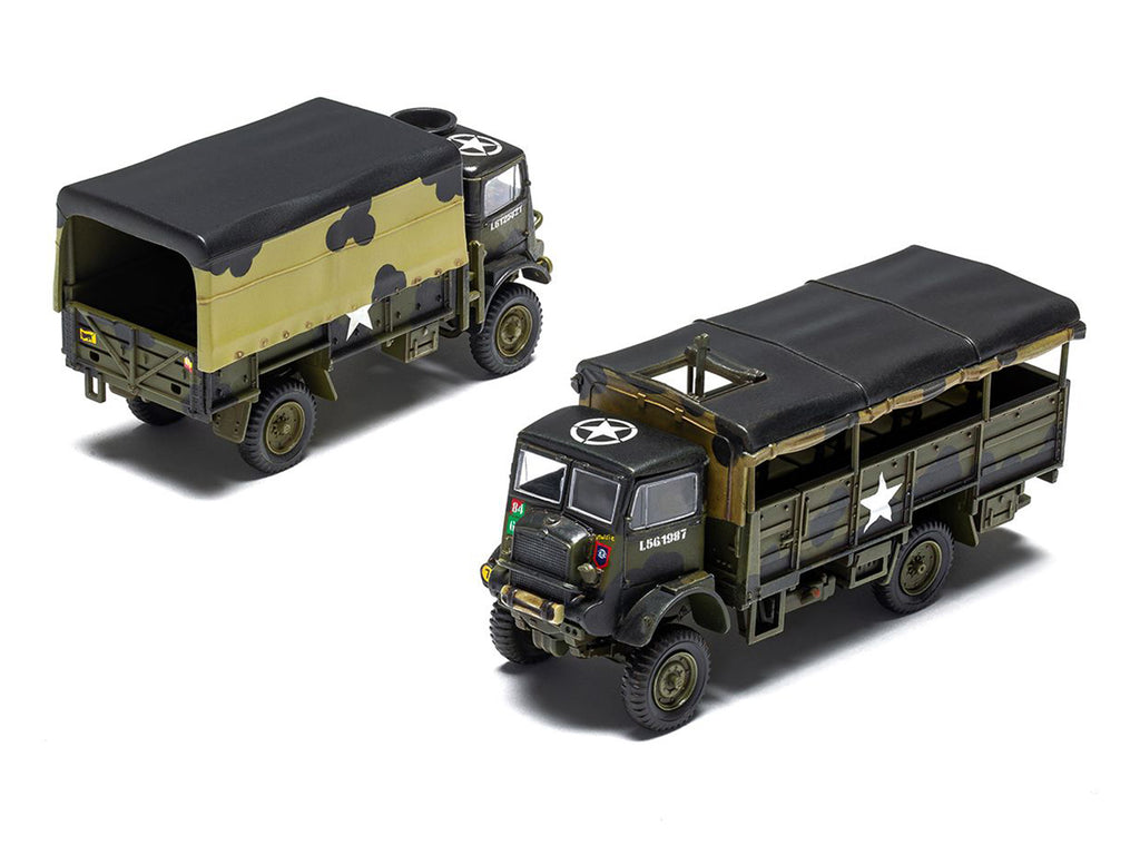 Level 2 Model Kit WWII 3-Ton General Service and Troop Trucks 1/76 Plastic Model Kit by Airfix - image 3
