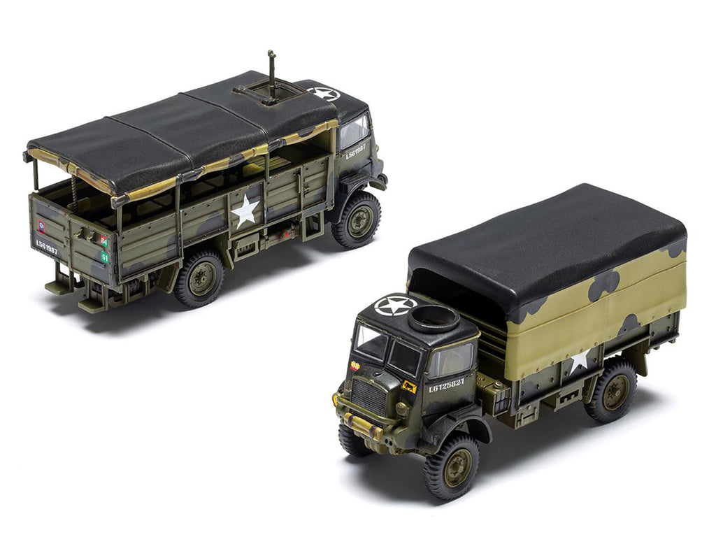 Level 2 Model Kit WWII 3-Ton General Service and Troop Trucks 1/76 Plastic Model Kit by Airfix - image 4