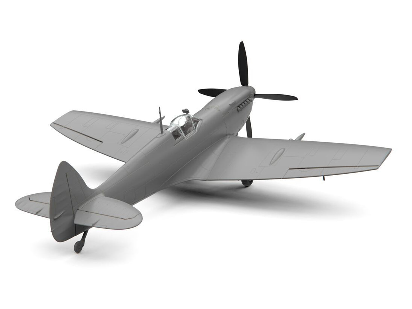 Level 2 Model Kit Supermarine Spitfire Mk.IXe Fighter Aircraft with 3 Scheme Options 1/48 Plastic Model Kit by Airfix - image 5