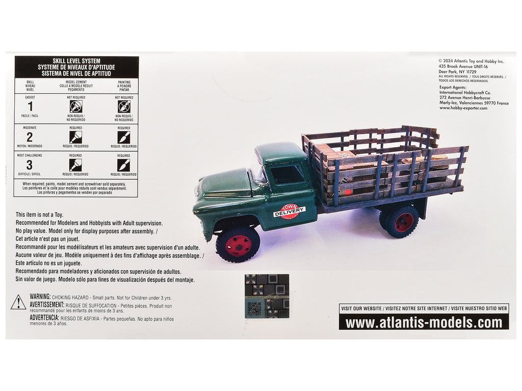 Skill 2 Model Kit 1955 Chevrolet 2-Ton Stake Truck 1/48 Scale Model by Atlantis - image 4