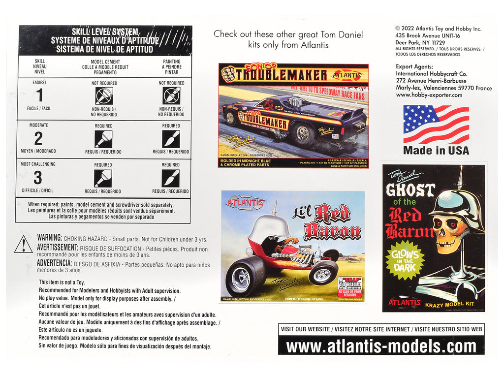 Skill 2 Model Kit Tom Daniel's Groovy Grader Dragster 1/24 Scale Model by Atlantis - image 3