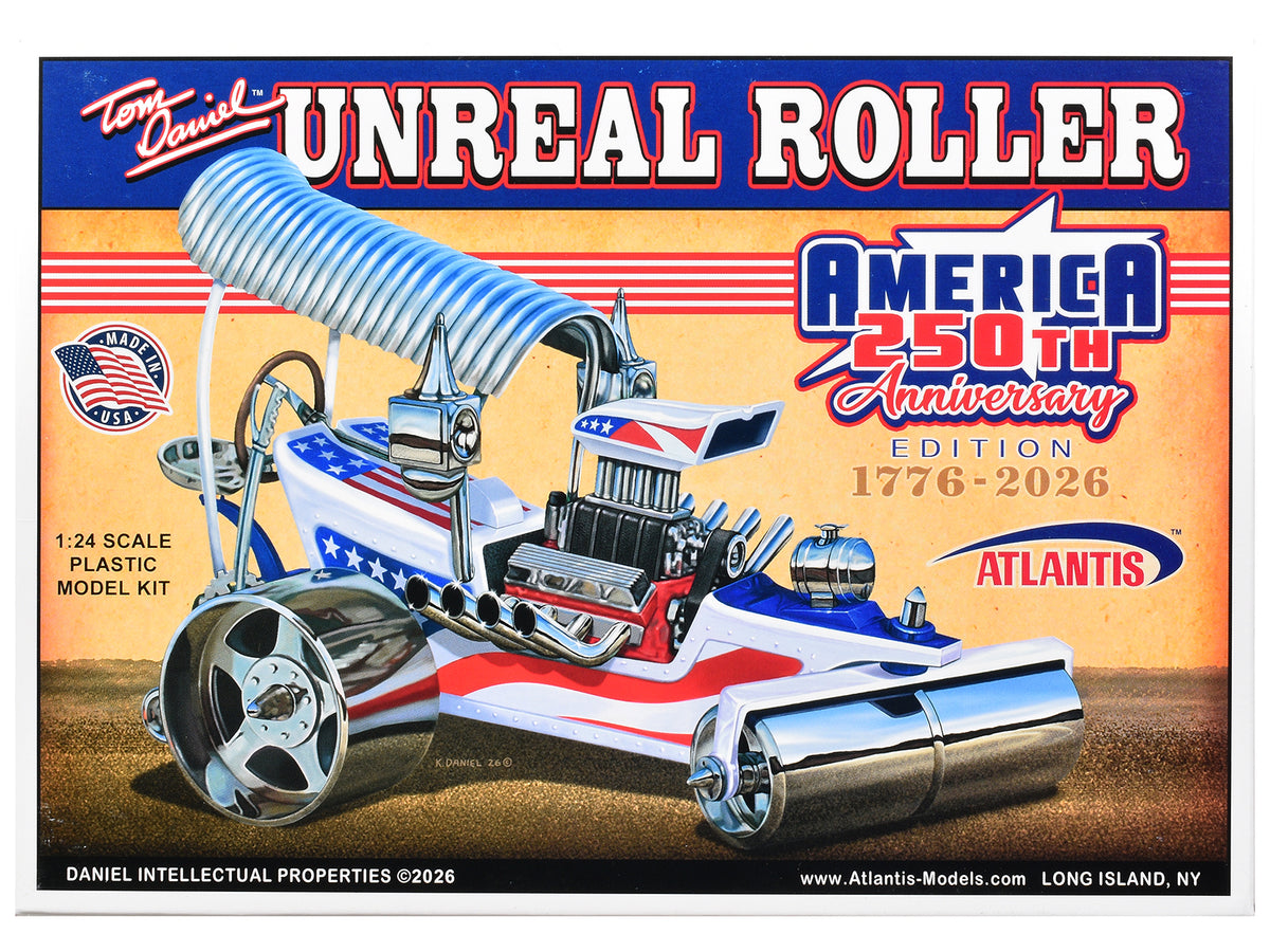 Skill 2 Model Kit Tom Daniel's Unreal Roller "America 250th Anniversary" Edition 1/24 Scale Model by Atlantis