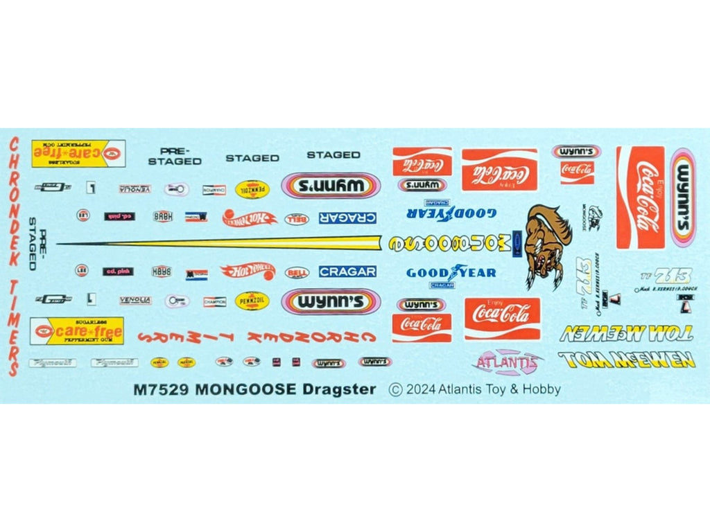 Skill 2 Model Kit Tom McEwen's "Mongoose" Rear Engine Dragster 1/24 Scale Model by Atlantis - image 4