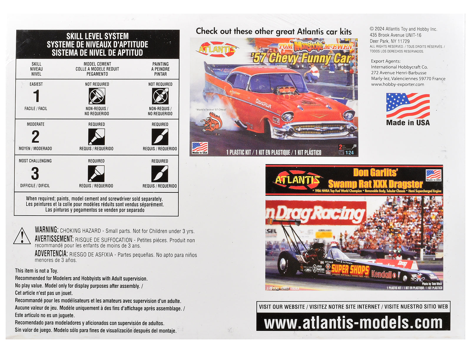Skill 2 Model Kit Tom McEwen's "Mongoose" Rear Engine Dragster 1/24 Scale Model by Atlantis - image 5