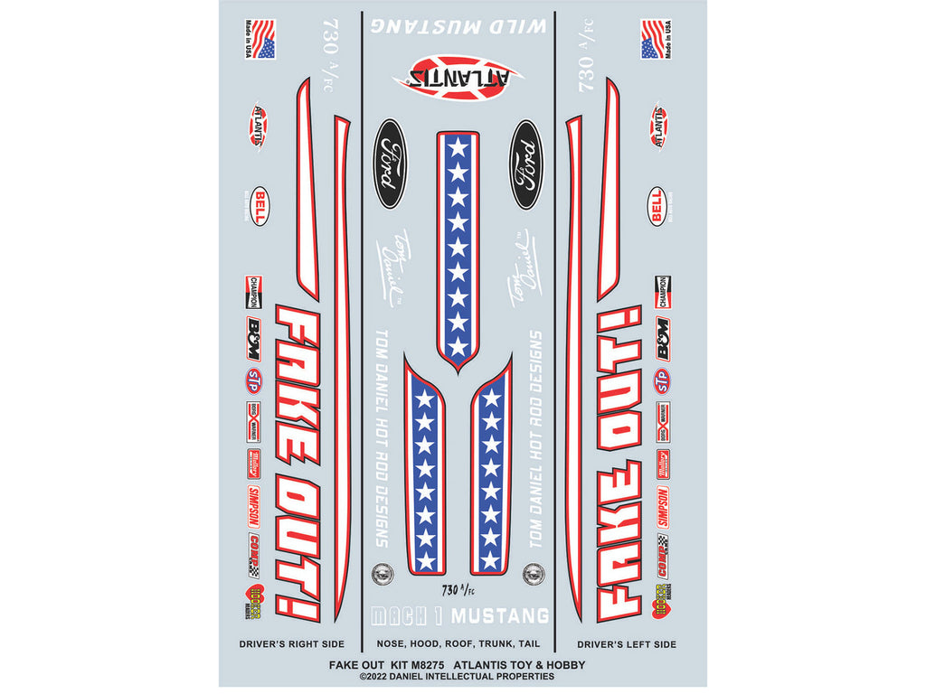 Model Kit Tom Daniel's "FAKE OUT!" Classic Funny Car (Snap-to-Build) 1/32 Scale Model by Atlantis - image 4