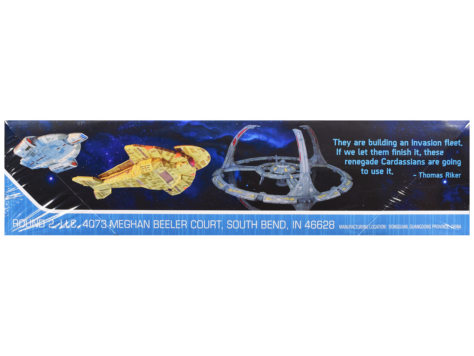 Skill 2 Model Kit Deep Space 9 Space Station with USS Defiant NX-74205 Space Ship and Cadassian Keldon-Class Cruiser "Star Trek: Deep Space Nine" (1993-1999) TV Series 1/3300 Scale Model by AMT - image 3